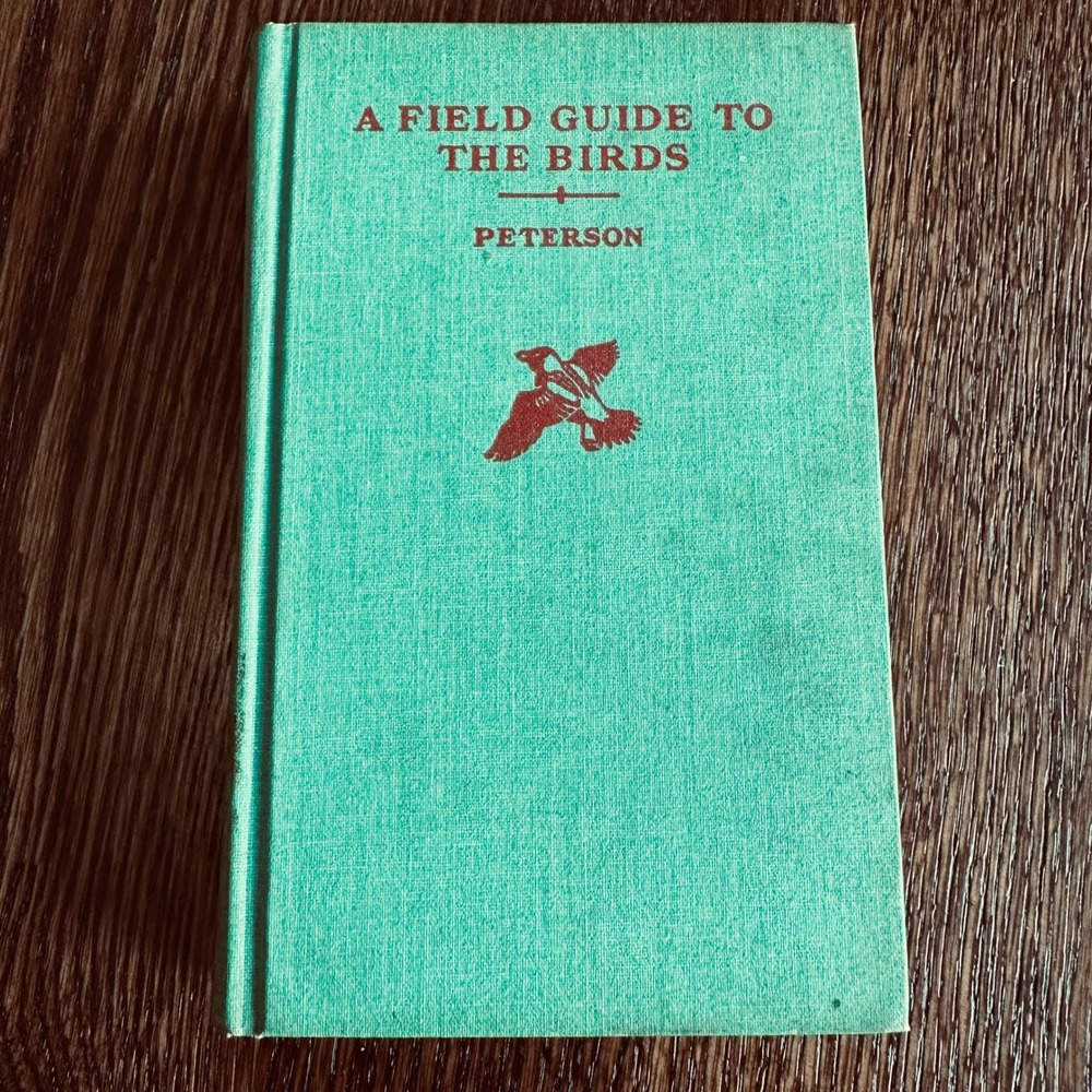 A Field Guide to the Birds by Roger Tory Peterson Teal Hardcover Vintage Book